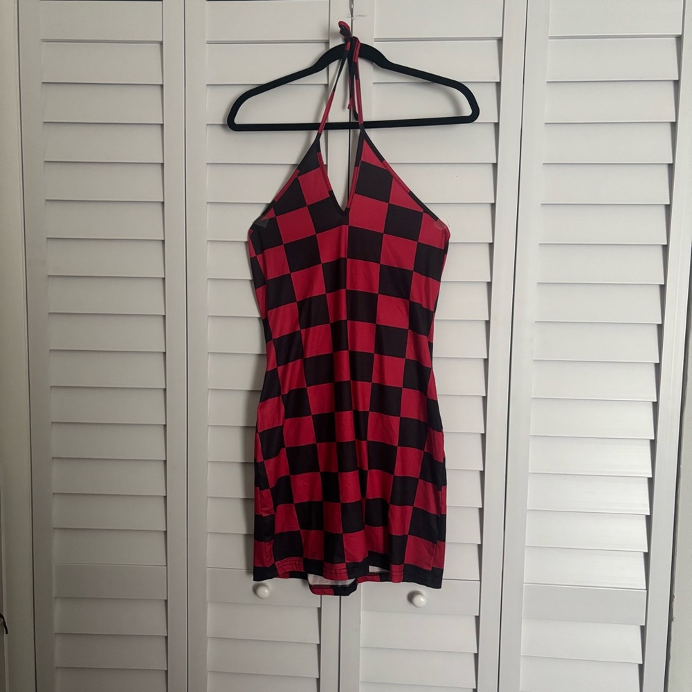 SHEIN checkered mini dress
